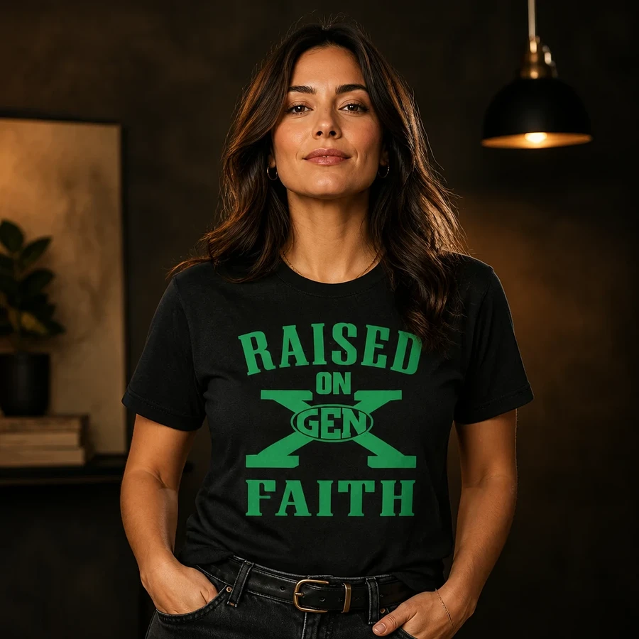 Raised on Gen X Faith Tee